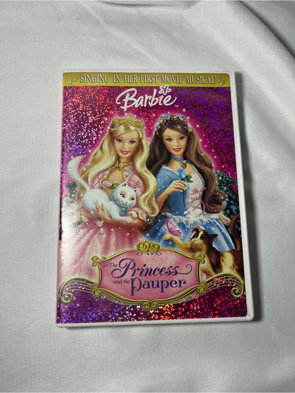 Vintage 2004 Barbie The Princess & The Pauper DVD & Rare Music CD
